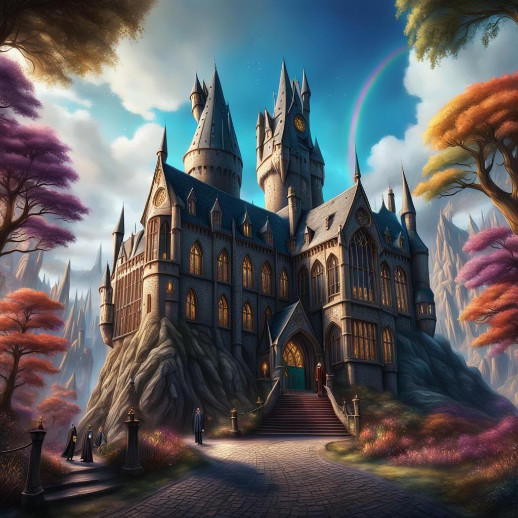 Harry Potter at the wizard school. Fairytale theme. Fantasy ...
