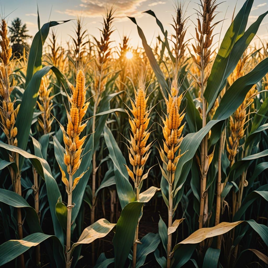 Impressionist Farmstand in Golden Hour Light