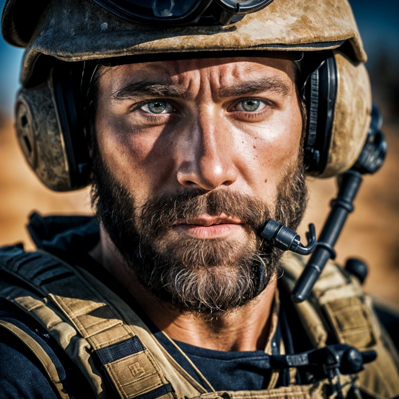 Navy Seal Portrait with Night Vision Scope