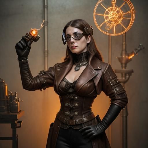 Steampunk Inventor Tests Spark Plug with Tesla Coil