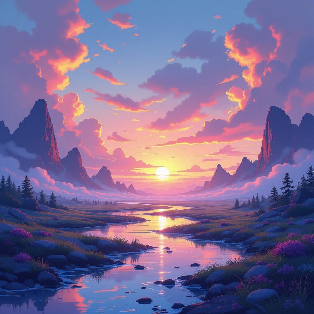 Surreal Landscape of Fragmented Thoughts: Dreamscape Art