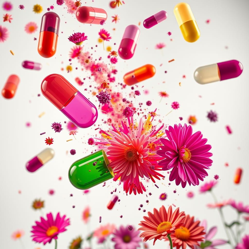 Vibrant Flowers Erupt in Colourful Explosion