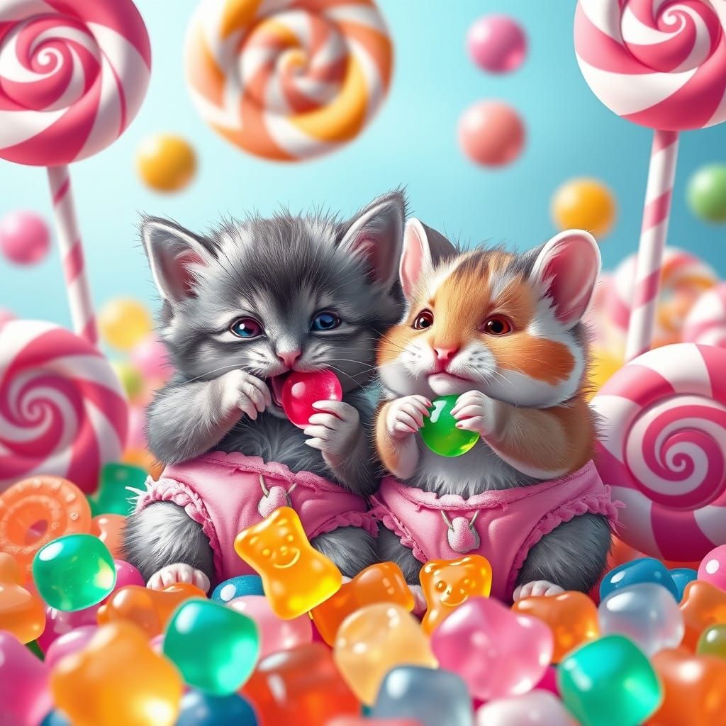 Sugar Frenzy Duo in Whimsical Candyland Wonderland