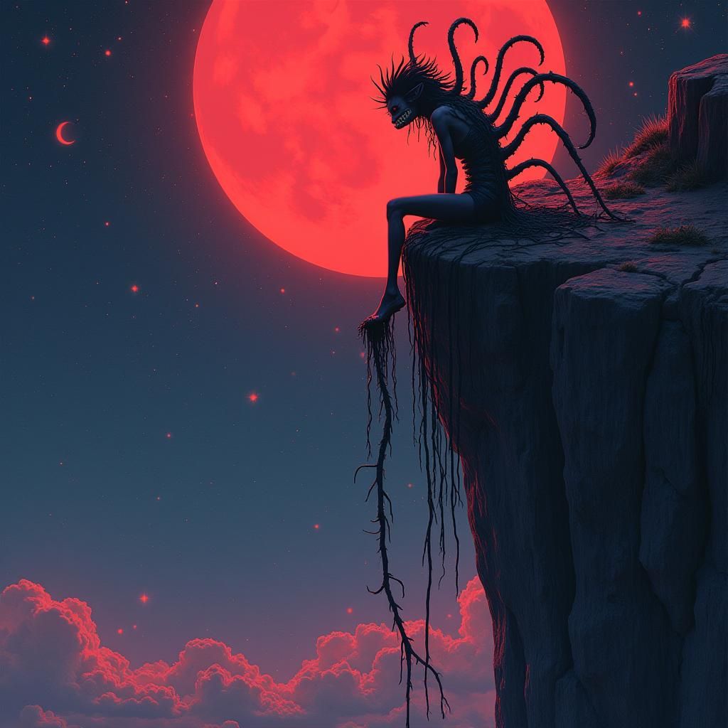 Red Moonlight Thinker