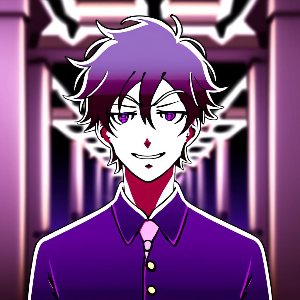 Anime Portrait of William Afton in Japanese Manga Style