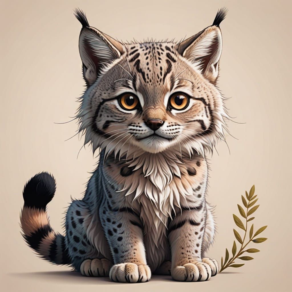Cute Kawaii Lynx Feline