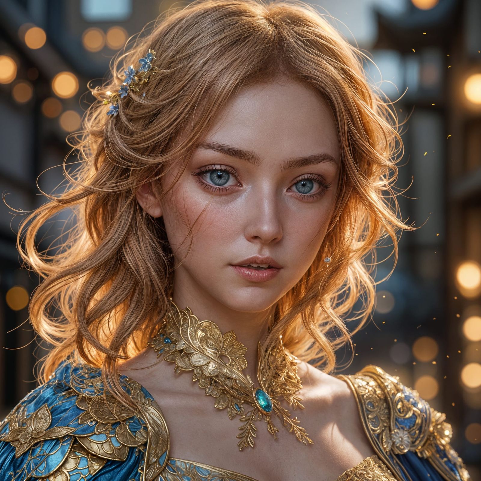 Beautiful Ginger Haired Woman: 3D Anime Art