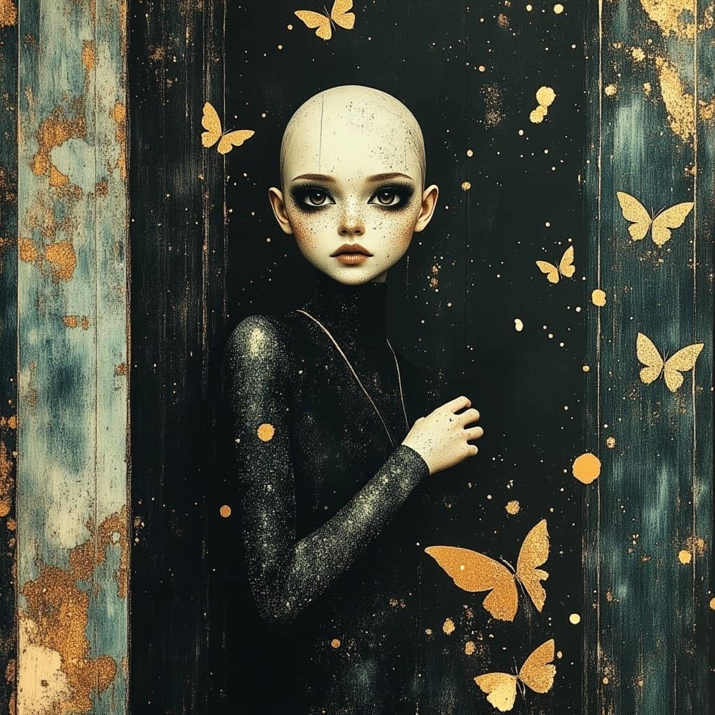 Fanged Monster in Dark Woods - Hyperrealistic Vogue Style