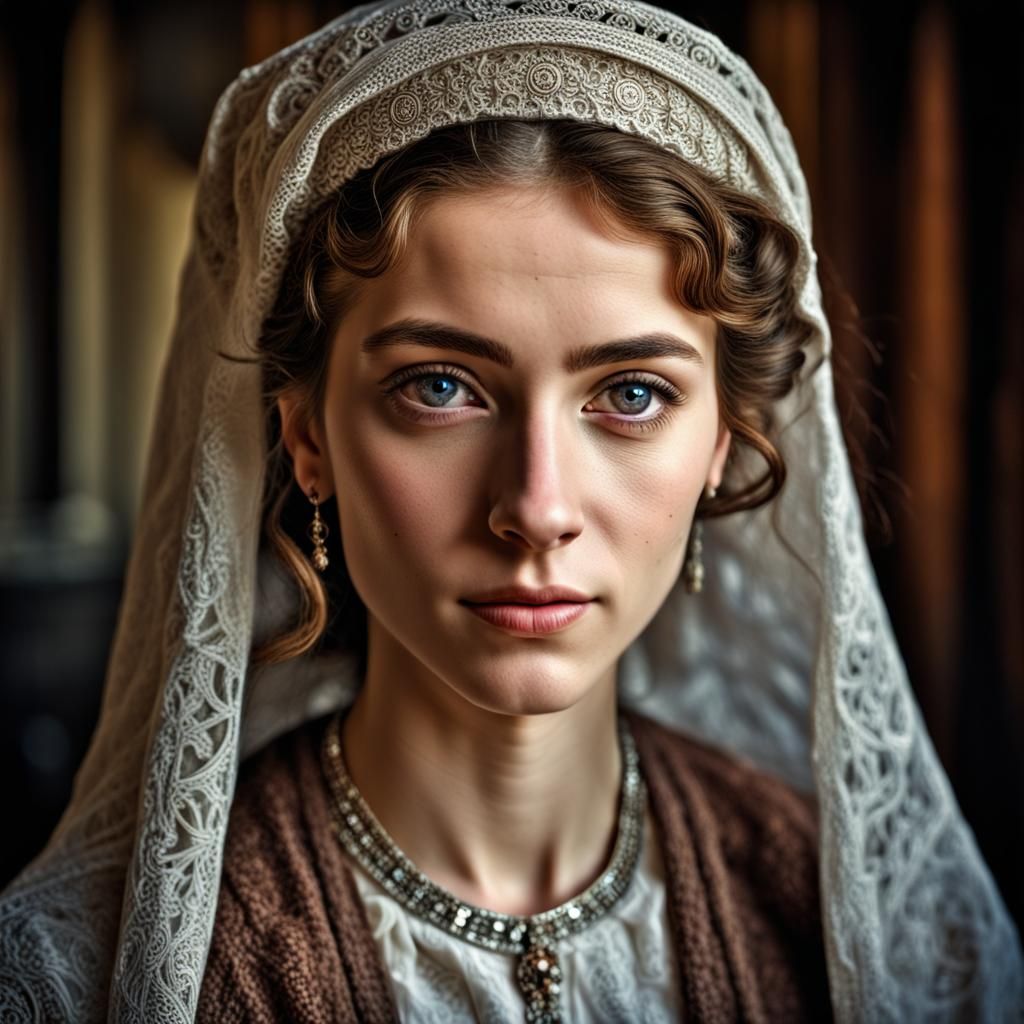 Striking Portrait of a Beautiful Young Woman