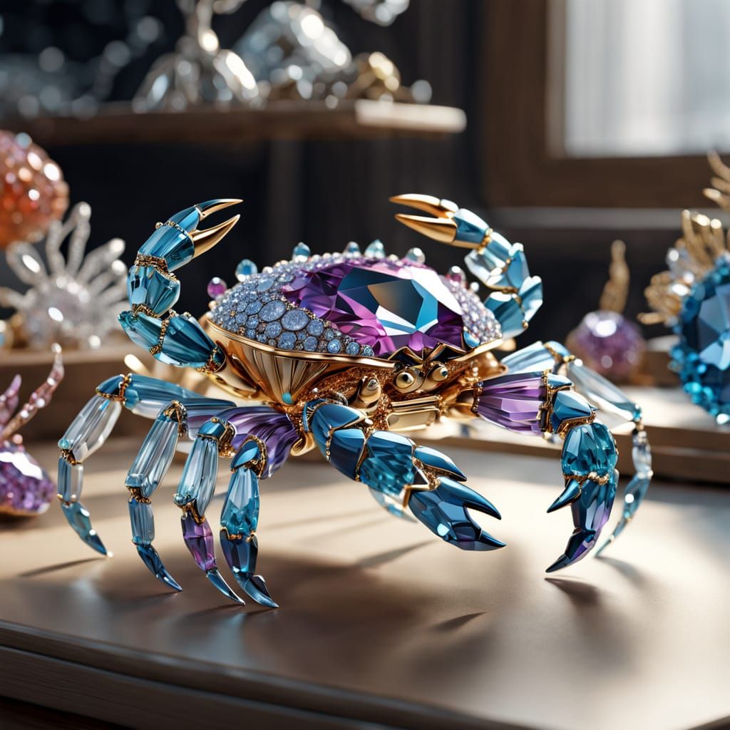 Articulated crystal crab