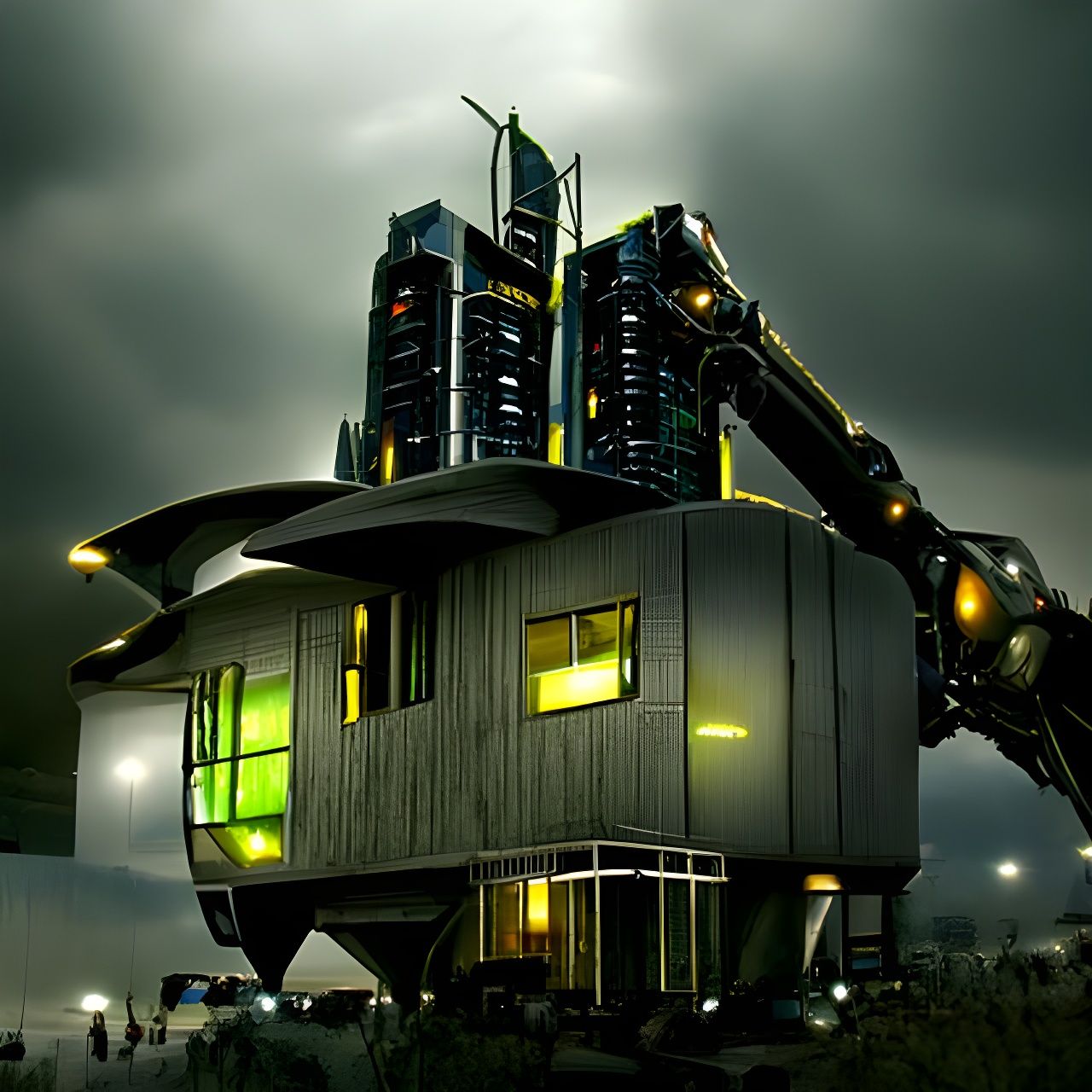 Futuristic Robot Skyscraper: Cybernetic House of the Future
