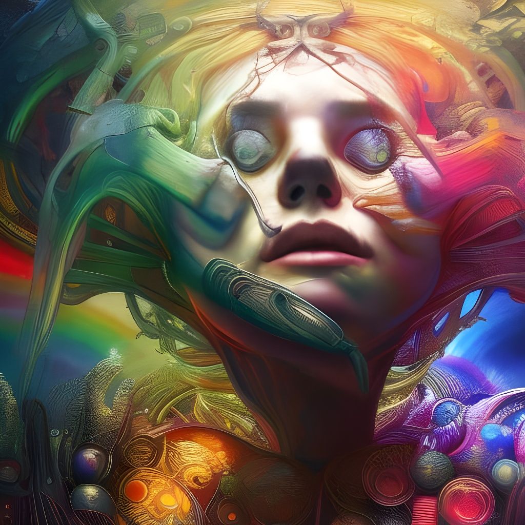 Colorful Mindspring in Sinister Digital Art Style
