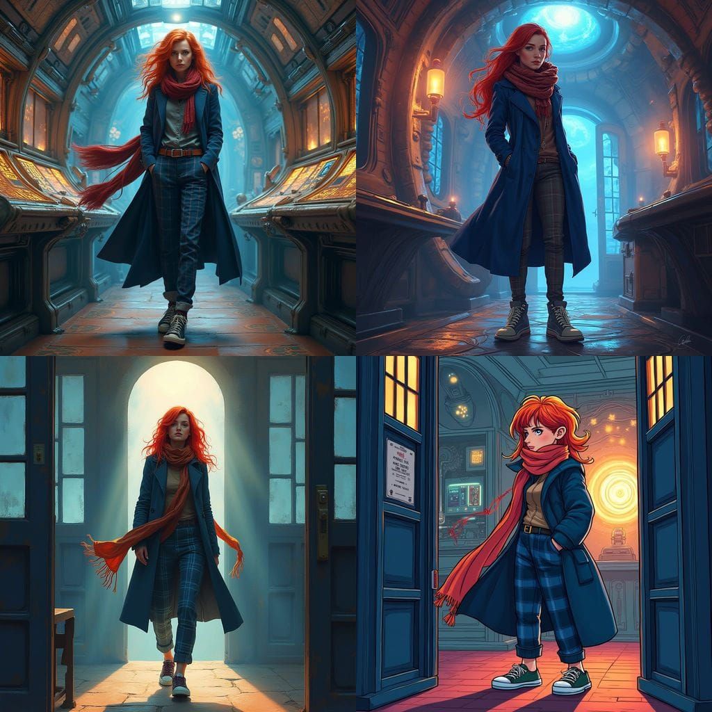 Redhead Doctor in TARDIS Console Room