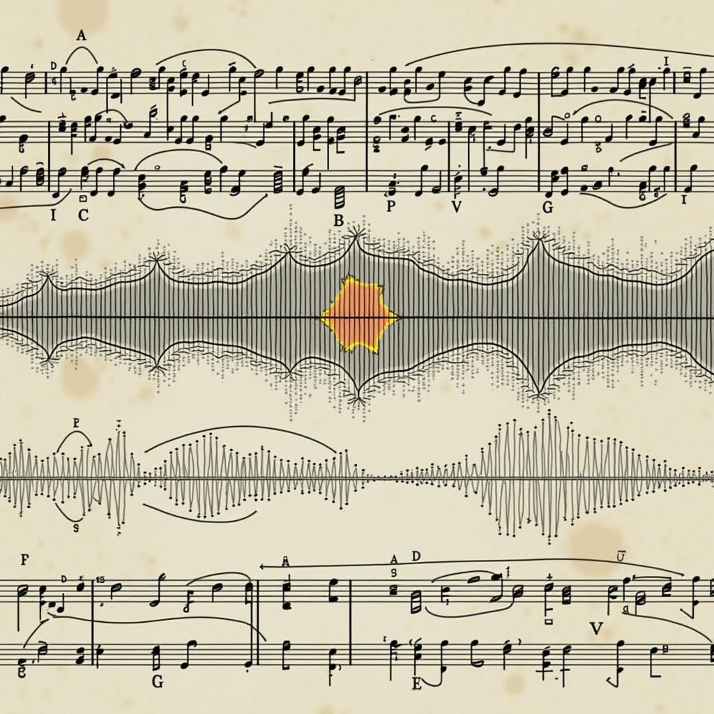 Intricate Data Visualization Diagram in Technical Style