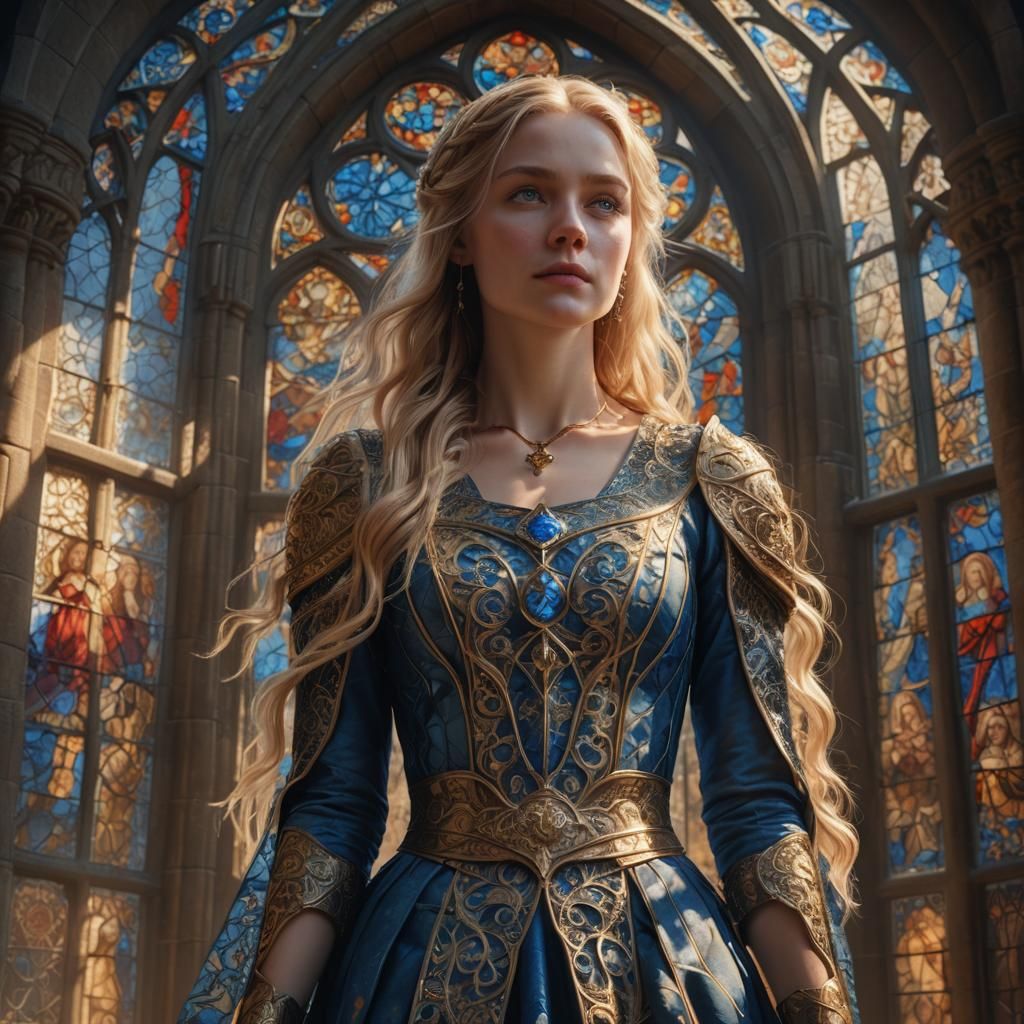 Medieval Woman Portrait in Fantasy Concept Art