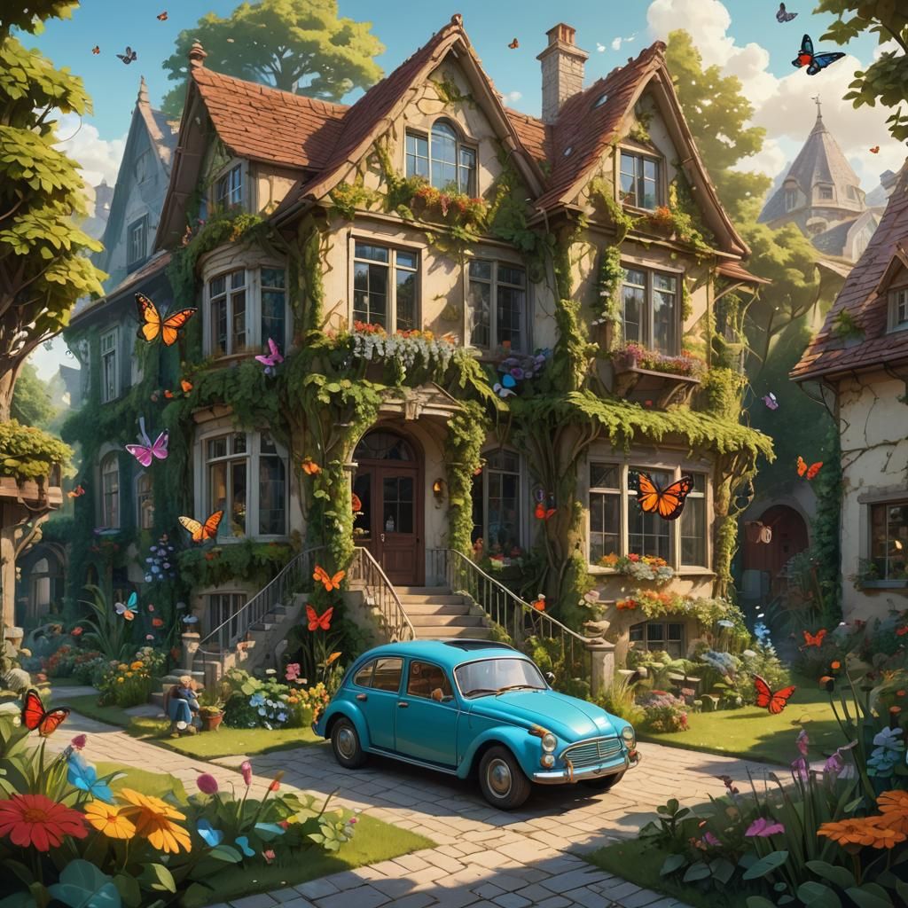 Dreamy Family Home with Child Art in Unreal Engine