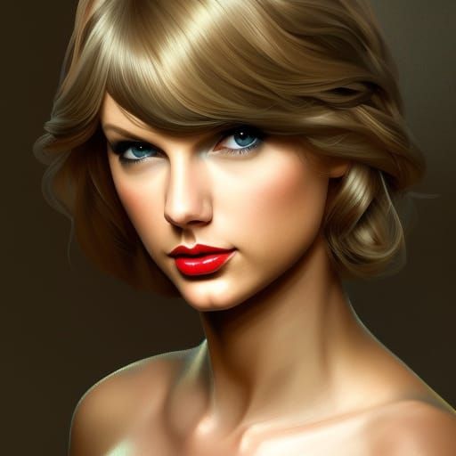 Taylor Swift Portrait in Art Nouveau Style