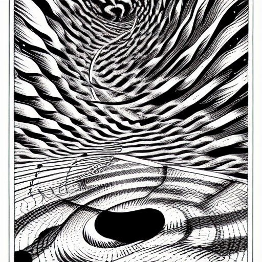Disturbing Spirals in Junji Ito Style