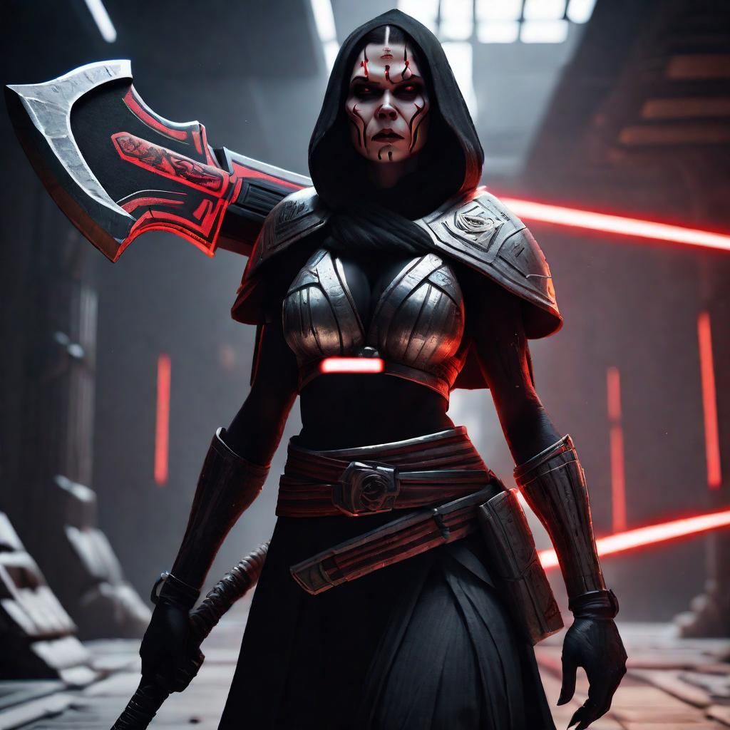 Beautiful Female Sith Warrior with Axe