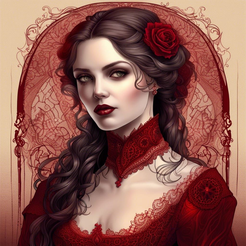 Lady Darkness in Red