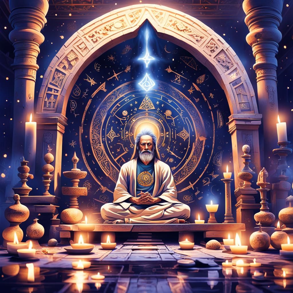 Mystic Meditation Chamber: Esoteric Symbols and Ancient Reli...