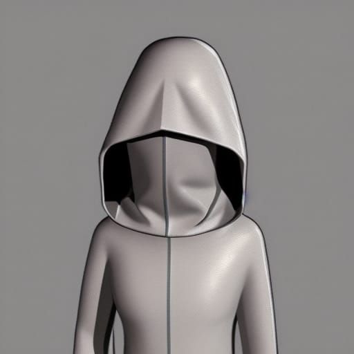 Retro Hooded Alien Creature Illustration