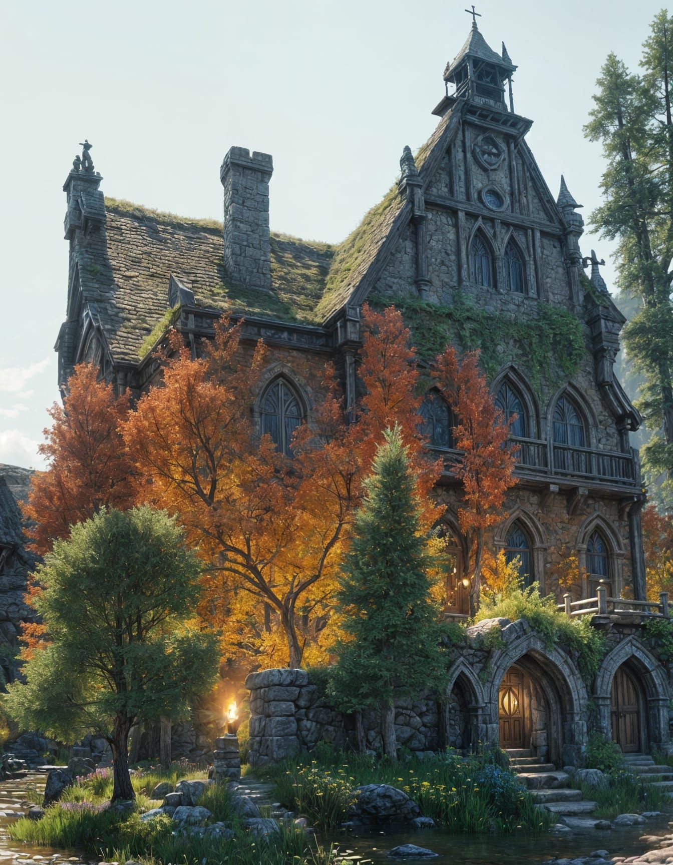 Idyllic Fantasy Landscape Inspired by RPG Worlds