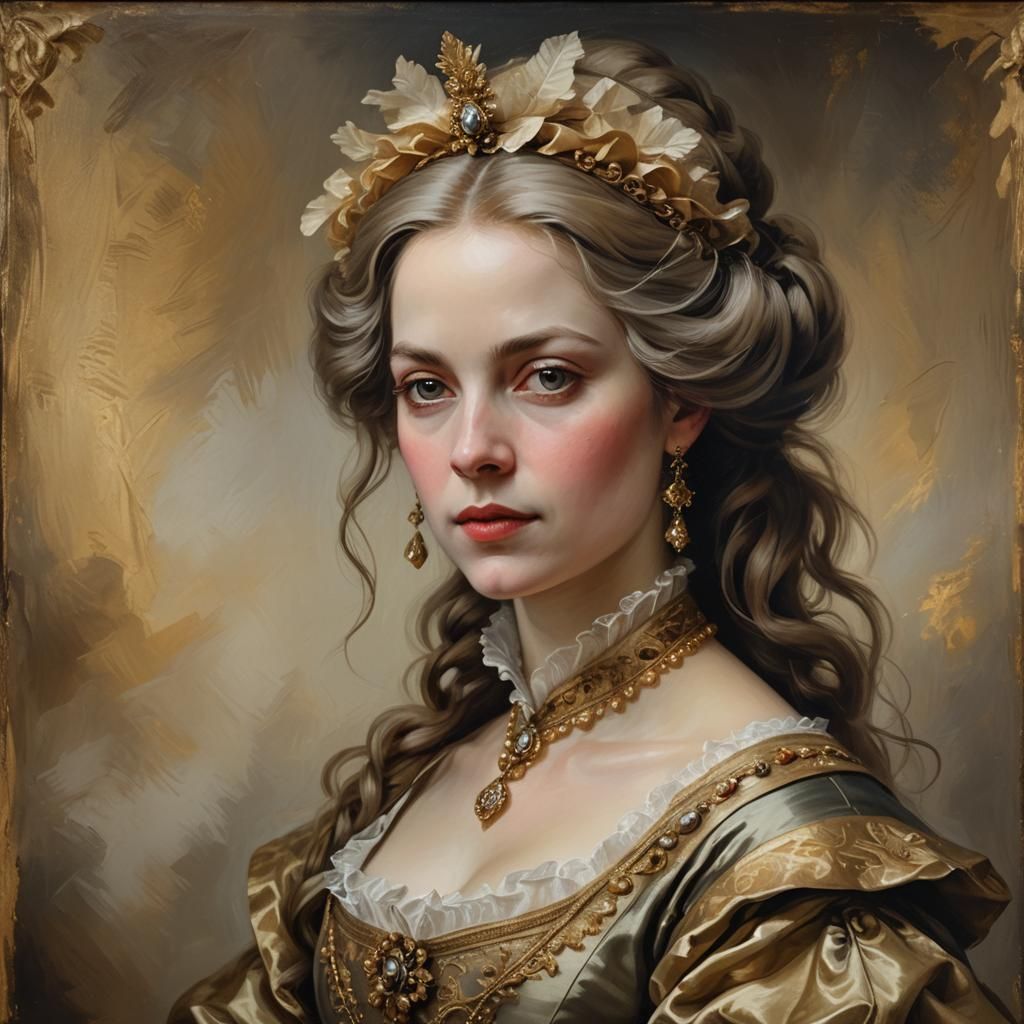 Baroque Countess Portrait in Renaissance Style
