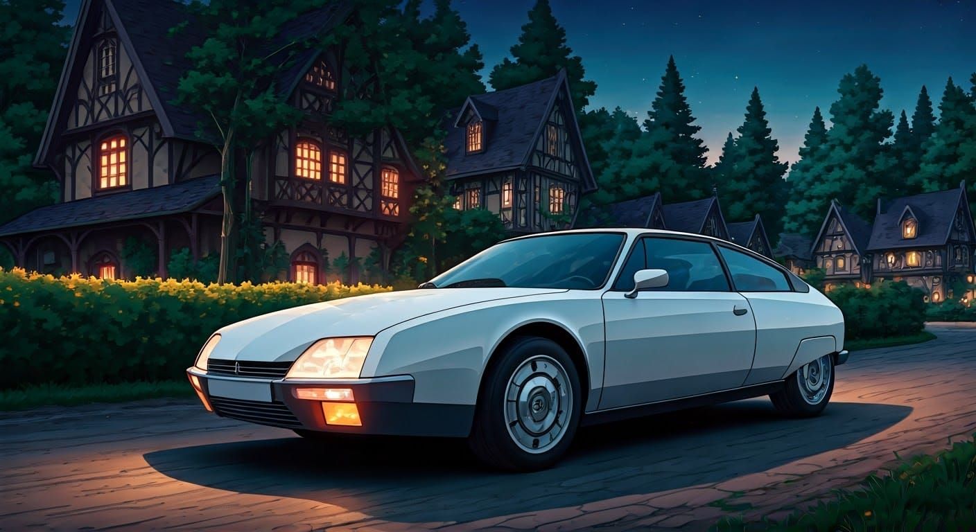 Surreal Futuristic Citroen CX Concept Drives Through Art Nou...