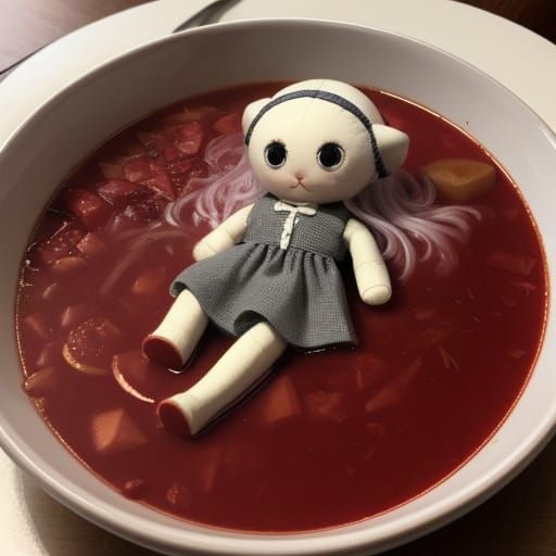 Barbie Doll in a Bowl of Borscht