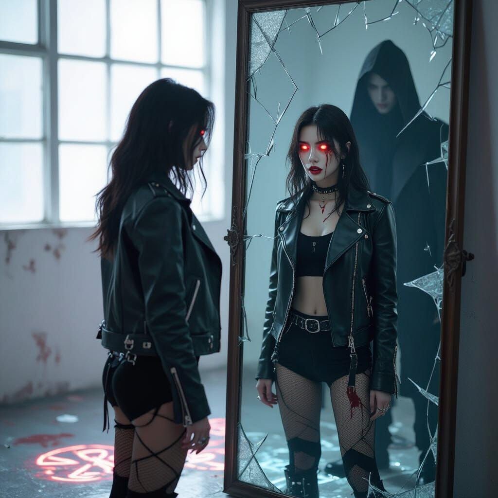 Kpop Idol's Vampire Hunter Reflection in Shattered Mirror