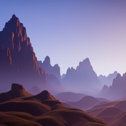 Eagle Flying in a Fantastical Landscape