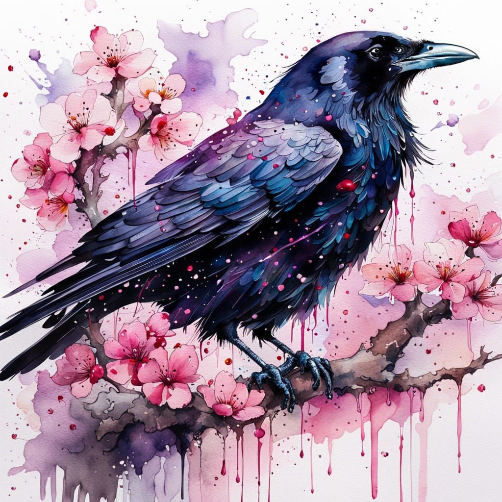 Raven Watercolor