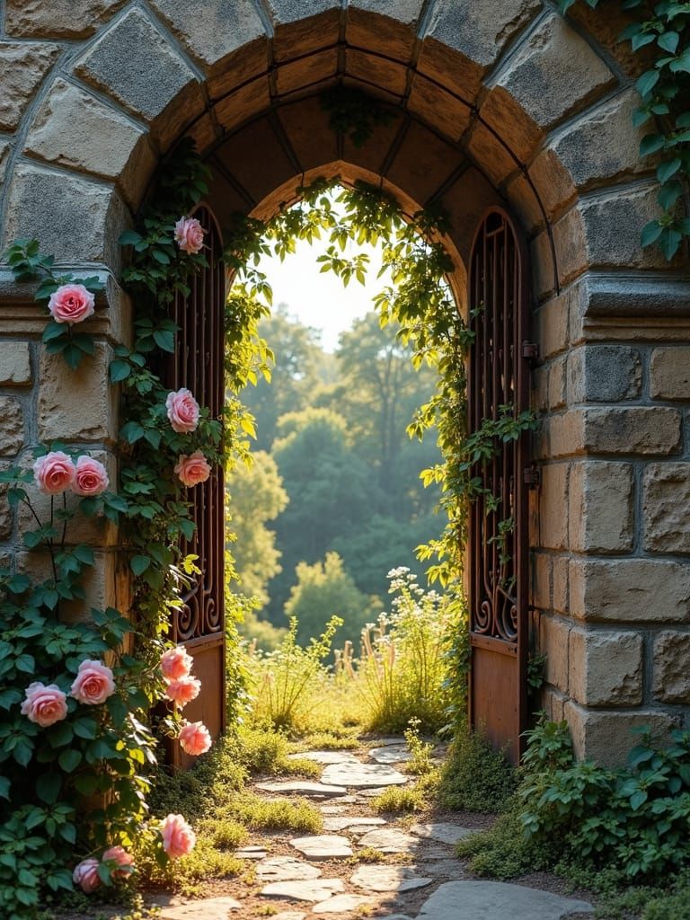 Ancient Castle Ruins Reclaimed by Nature