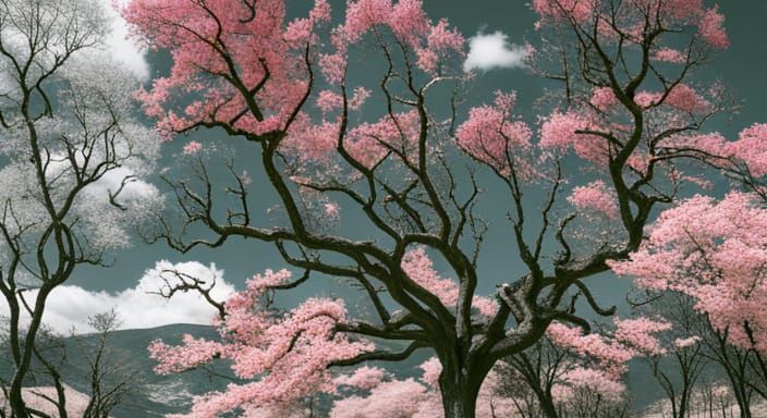 Abstract Infrared Light Spectrum Visualization