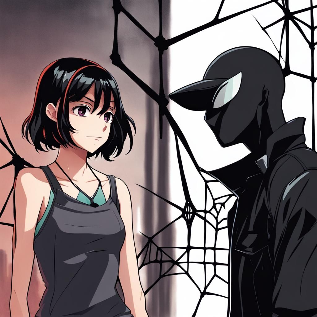 Anime Peni Parker and Spider-Noir Illustration