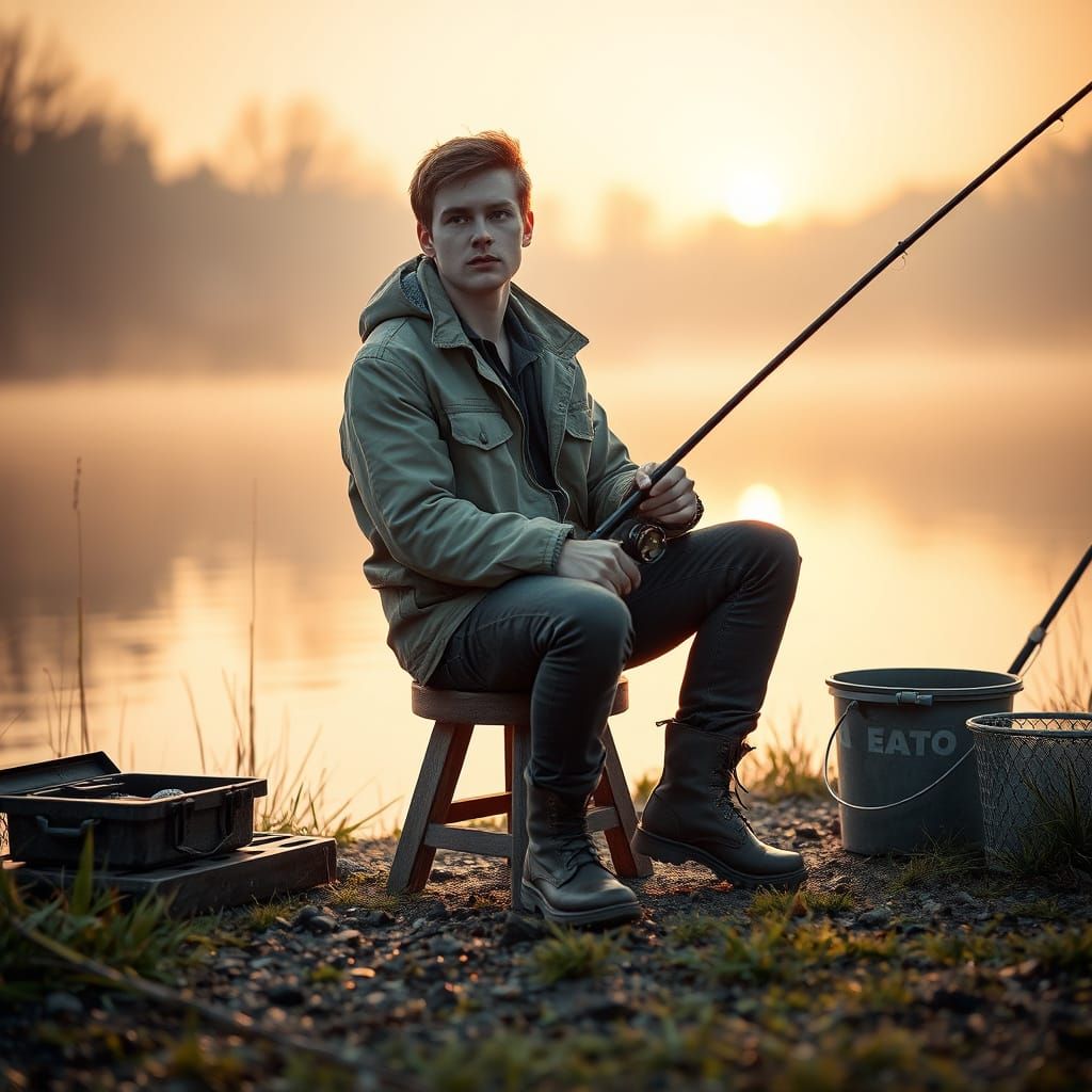 Serene Riverbank Morning