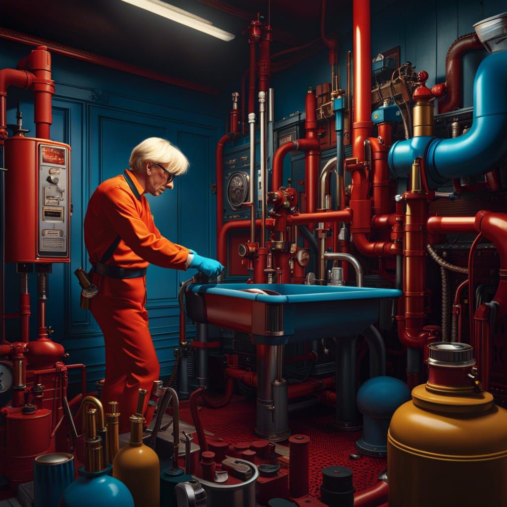 Andy Warhol as Plumber, Digital Art