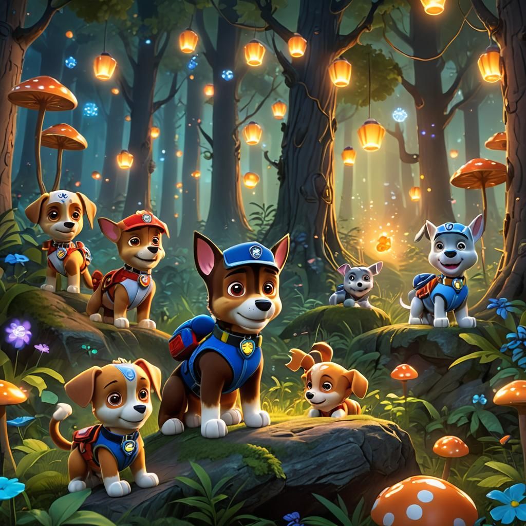 Paw Patrol Pups Adventure in Fantasy Forest