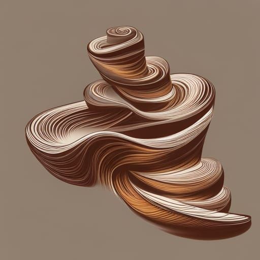 Abstract Food Art in Fractal Vector Style