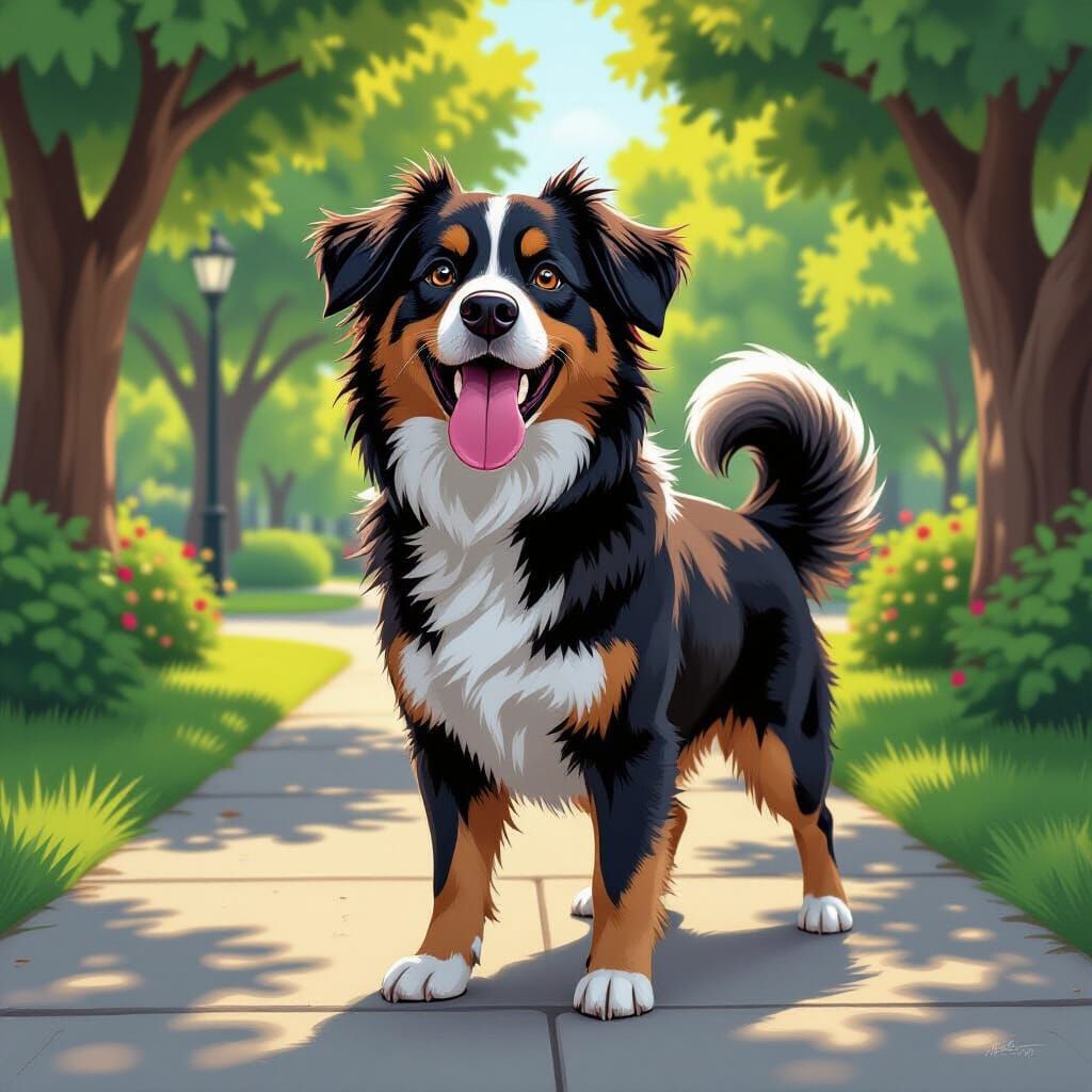 Dog Days: Comic Book Art in Vibrant Park