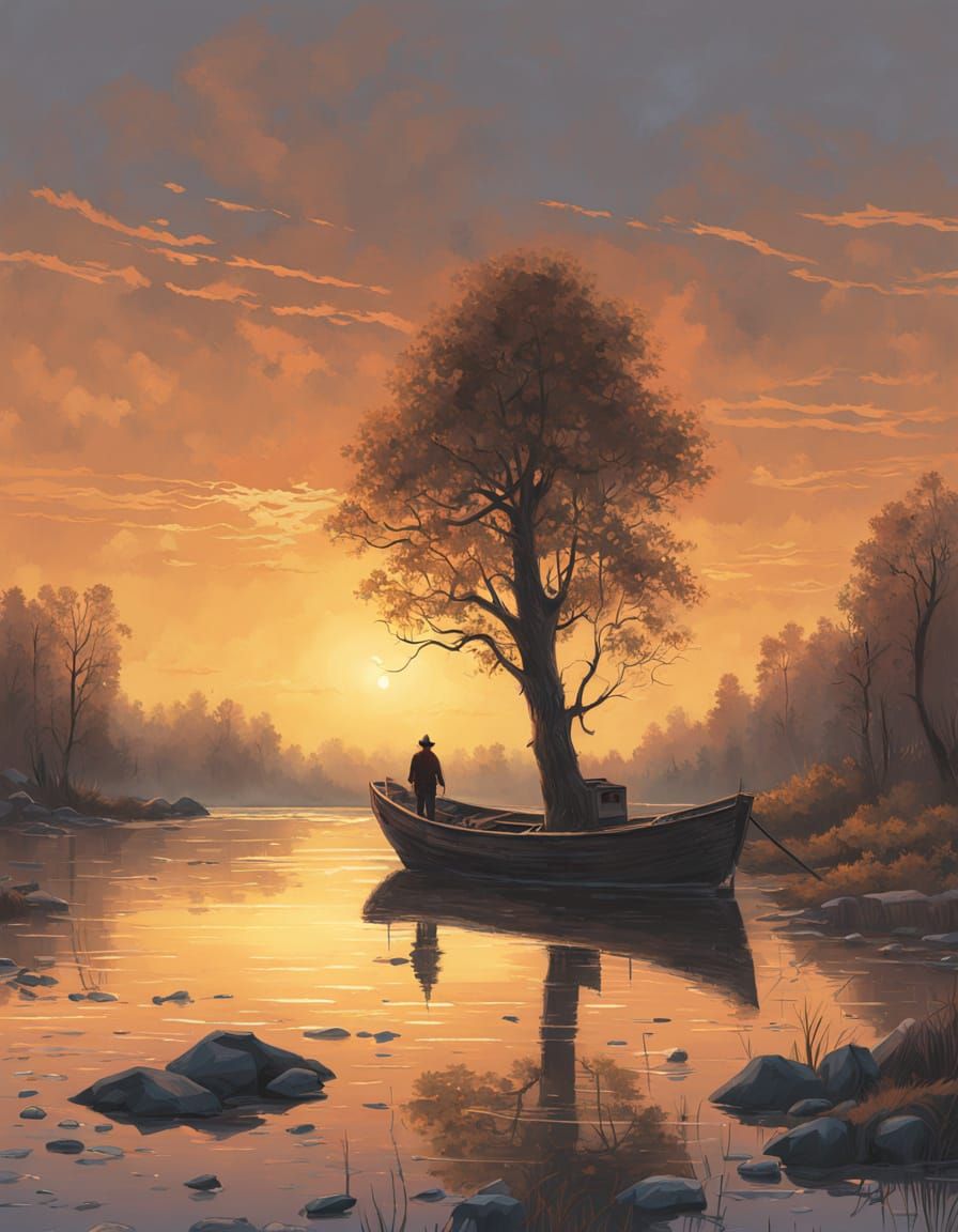 Breathtaking Sunset on the Orinoco River