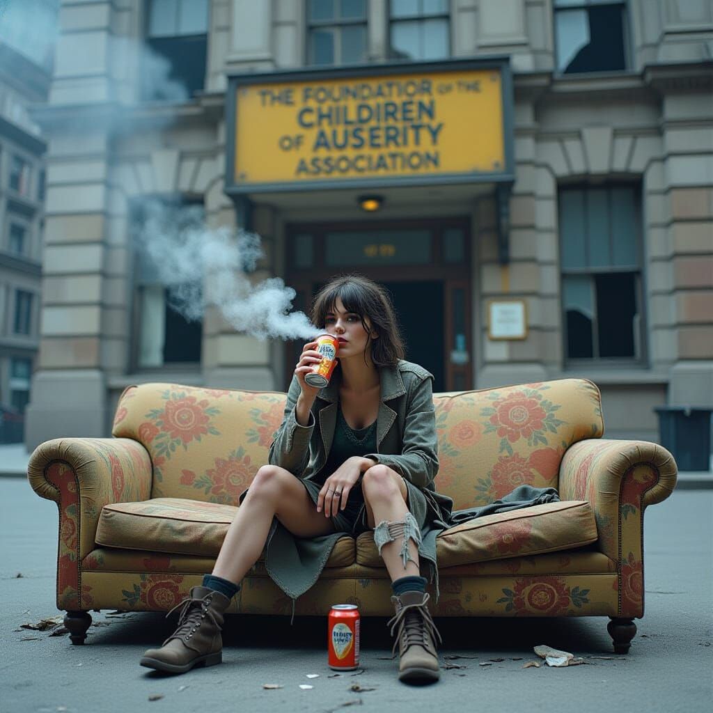 Dystopian Foundation in Cyberpunk Style