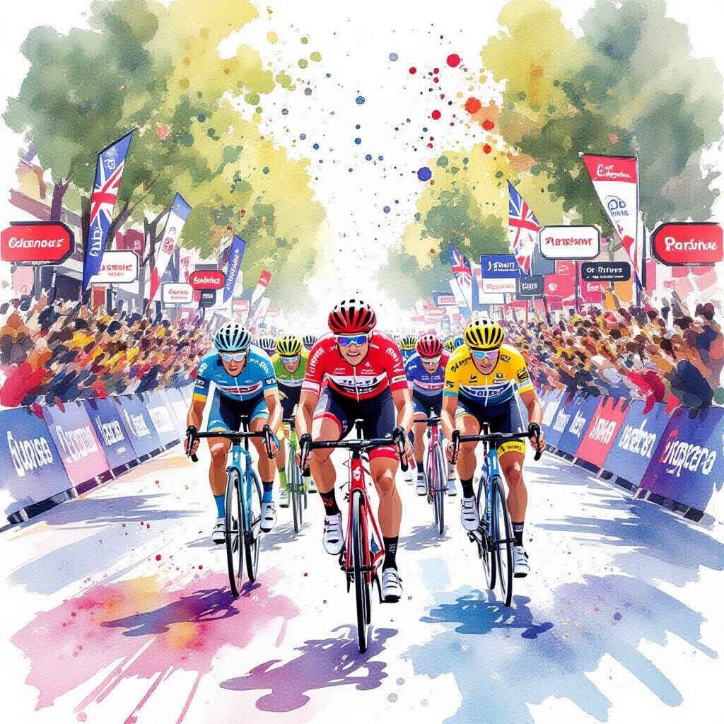 Tour de France: Watercolor Alcohol Ink Champions