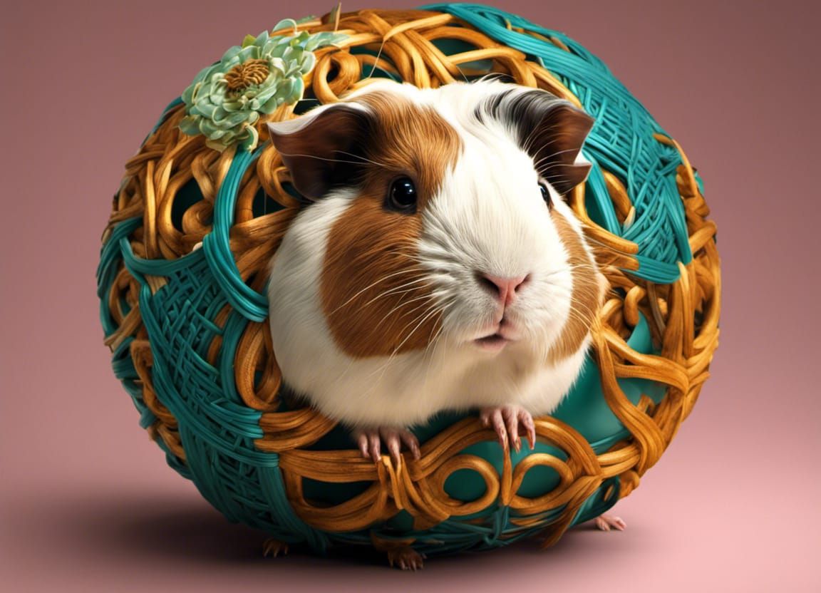 guinea pig in her ball