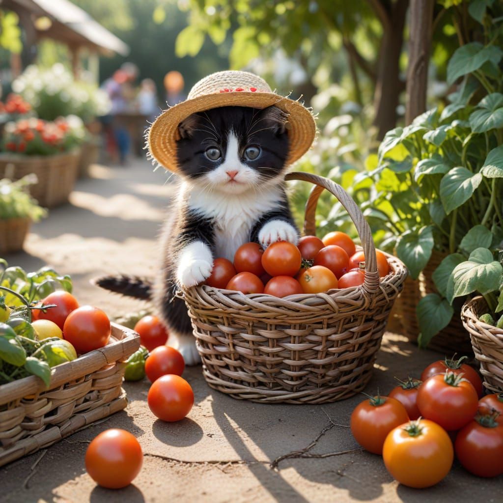 Miniature Kitten at Quaint Farmer's Market