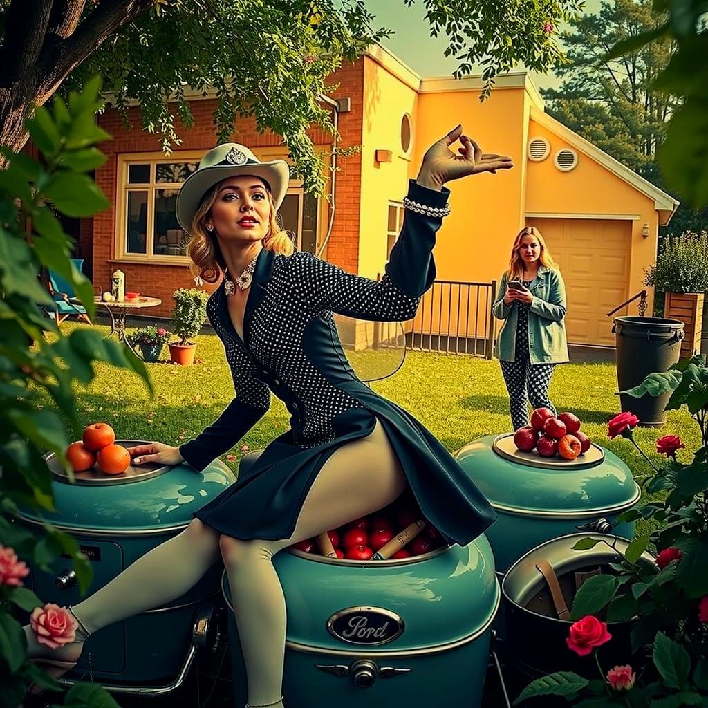 Vintage Pin-Up Women Celebrating Self-Love and Body Positivi...