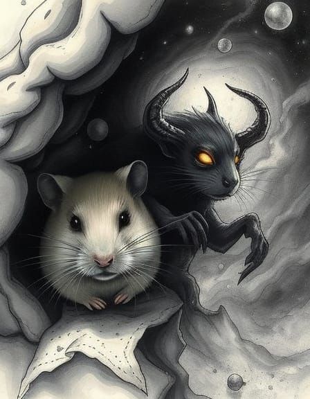 Ethereal Hamster: Serene Sleep to Eldritch Awakening