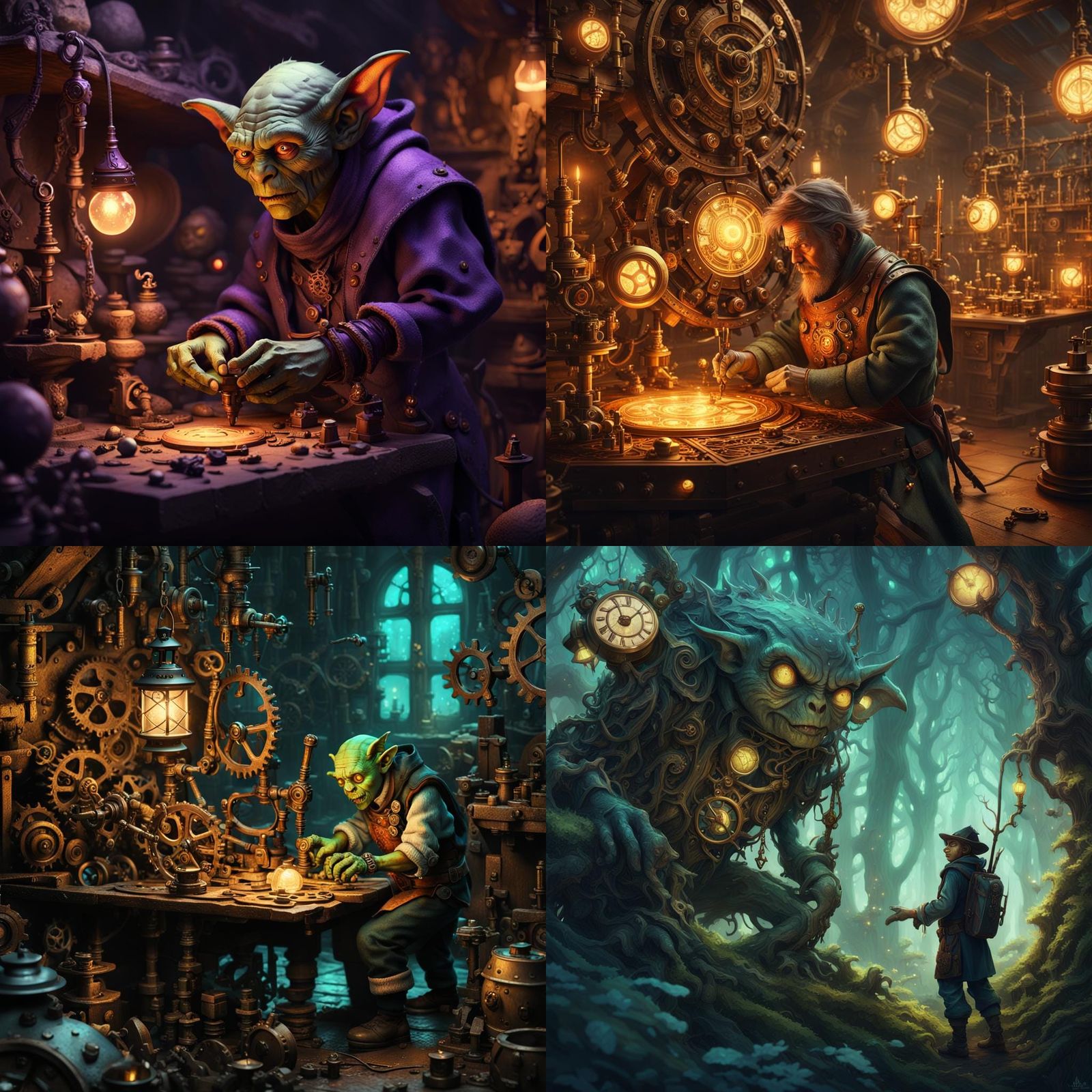 Goblin Artificer in Detailed Fantasy Concept Art