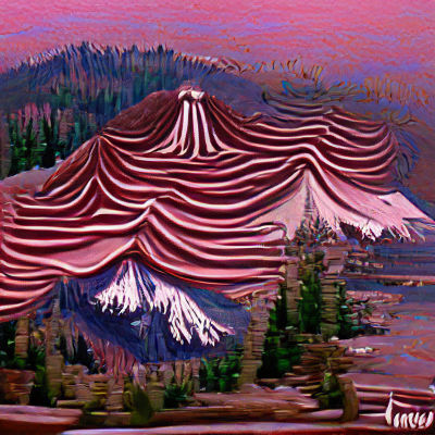 Majestic Mountain Peaks Reflected at Sunset